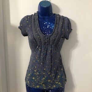 Y2K / vintage “Rocha John Rocha”  floral prairie blouse